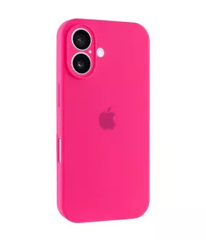 Чехол Silicone Case Full Camera Protective (AA) для Apple iPhone 17 (6.3") Розовый / Barbie pink