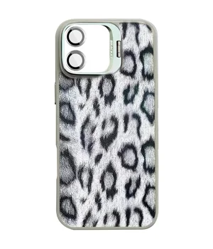 Чехол TPU+PC Wild Leopard with MagSafe and Lens для Apple iPhone 17 (6.3") Grey