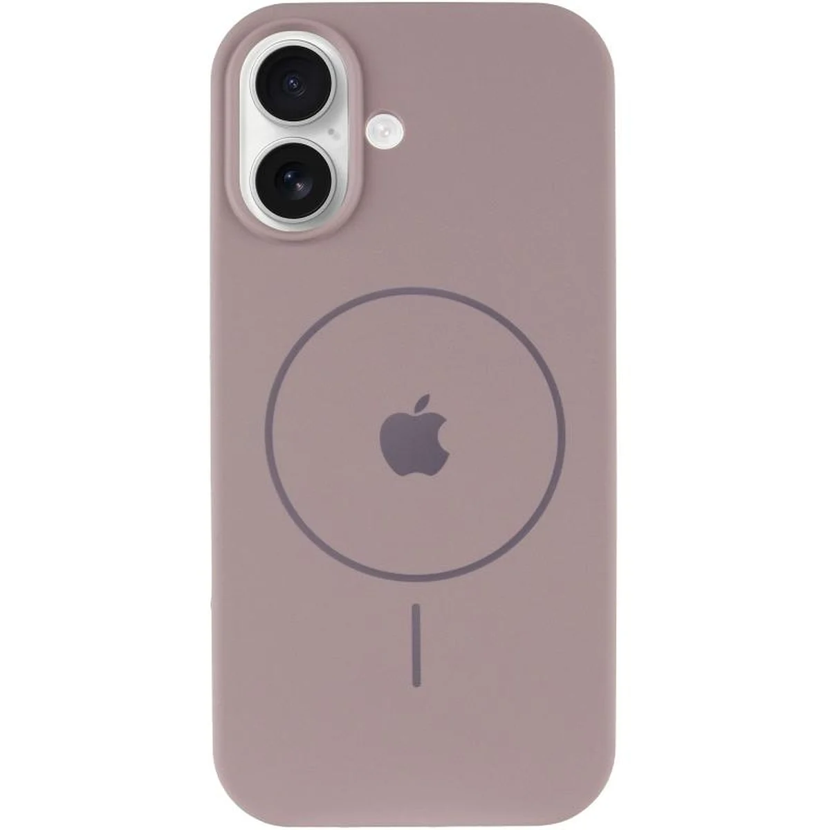 Чехол Silicone Case Full Protective (AA) V2 with MagSafe для Apple iPhone 17 (6.3") Серый / Lavender