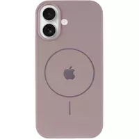 Чехол Silicone Case Full Protective (AA) V2 with MagSafe для Apple iPhone 17 (6.3") Серый / Lavender