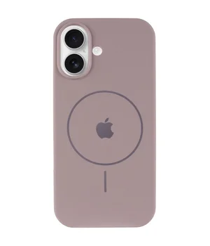 Чохол Silicone Case Full Protective (AA) V2 with MagSafe для Apple iPhone 17 (6.3") Сірий / Lavender