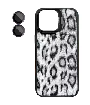 Чехол TPU+PC Wild Leopard with MagSafe and Lens для Apple iPhone 17 (6.3") Black