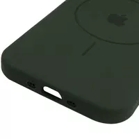 Чехол Silicone Case Full Protective (AA) V2 with MagSafe для Apple iPhone 17 (6.3") Зеленый / Cyprus Green
