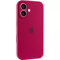 Чехол Silicone Case Full Camera Protective (AA) для Apple iPhone 17 (6.3") Красный / Rose Red