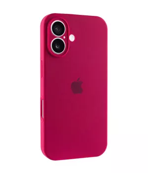 Чехол Silicone Case Full Camera Protective (AA) для Apple iPhone 17 (6.3") Красный / Rose Red