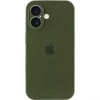 Чохол Silicone Case Full Camera Protective (AA) для Apple iPhone 17 (6.3") Зелений / Dark Olive