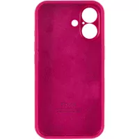 Чехол Silicone Case Full Camera Protective (AA) для Apple iPhone 17 (6.3") Красный / Rose Red