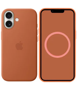 Чехол Silicone case (AAA) with Magsafe and Animation для Apple iPhone 17 (6.3") Terra Cotta