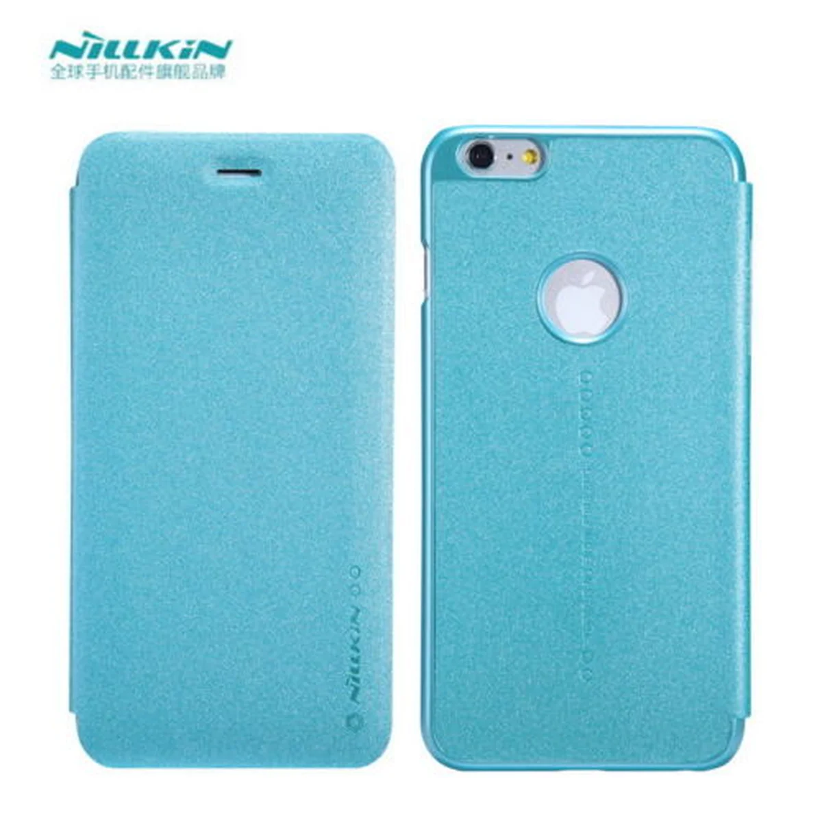 Кожаный чехол (книжка) Nillkin Sparkle Series для Apple iPhone 6/6s plus (5.5") Бирюзовый