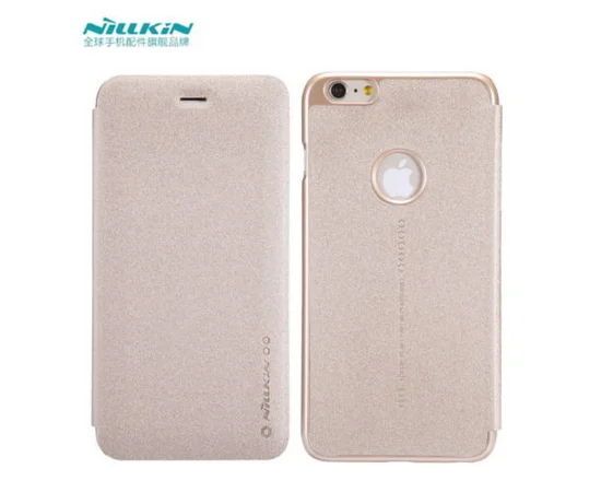 Кожаный чехол (книжка) Nillkin Sparkle Series для Apple iPhone 6/6s plus (5.5") Золотой