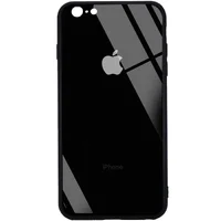 TPU+Glass чехол GLOSSY Logo Full camera (opp) для Apple iPhone 6/6s plus (5.5") Черный