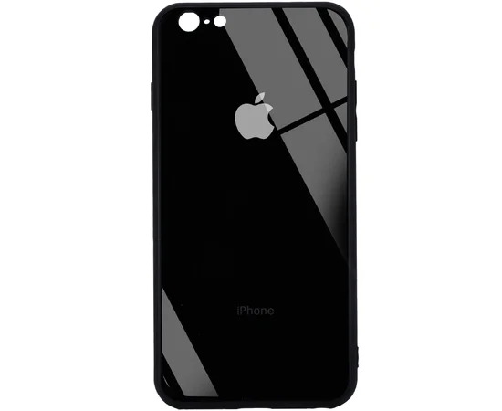 TPU+Glass чехол GLOSSY Logo Full camera (opp) для Apple iPhone 6/6s plus (5.5") Черный
