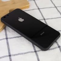 TPU+Glass чехол GLOSSY Logo Full camera (opp) для Apple iPhone 6/6s plus (5.5") Черный