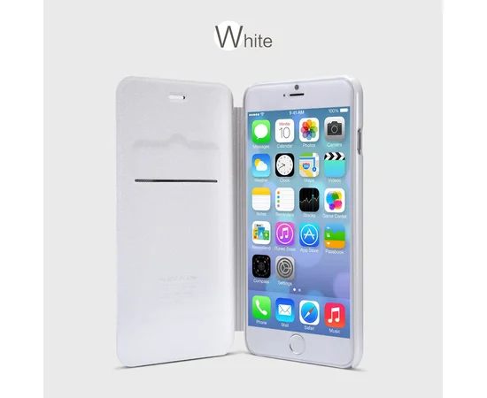Кожаный чехол (книжка) Nillkin Sparkle Series для Apple iPhone 6/6s plus (5.5") Белый