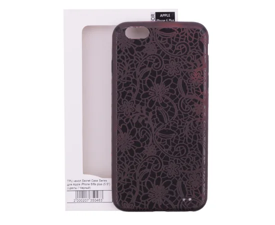 TPU чехол Secret Case Series для Apple iPhone 6/6s plus (5.5") Цветы / Черный