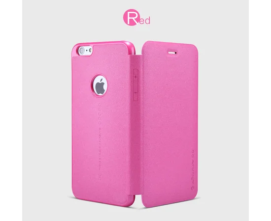 Кожаный чехол (книжка) Nillkin Sparkle Series для Apple iPhone 6/6s plus (5.5") Розовый