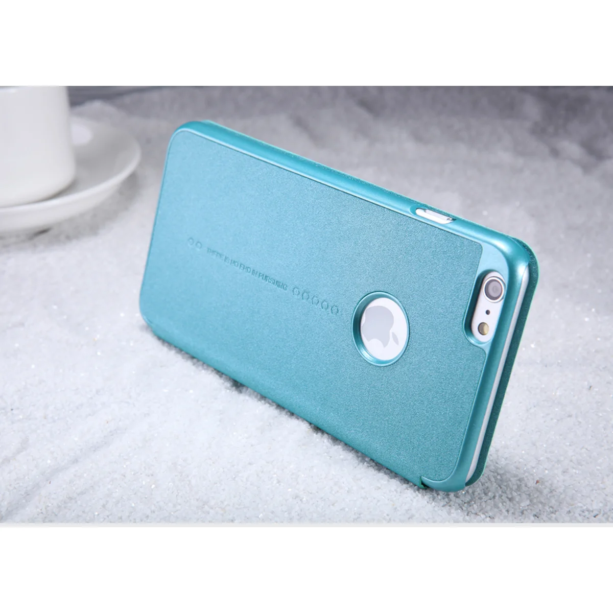 Кожаный чехол (книжка) Nillkin Sparkle Series для Apple iPhone 6/6s plus (5.5") Бирюзовый