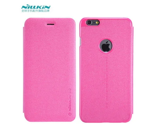 Кожаный чехол (книжка) Nillkin Sparkle Series для Apple iPhone 6/6s plus (5.5") Розовый