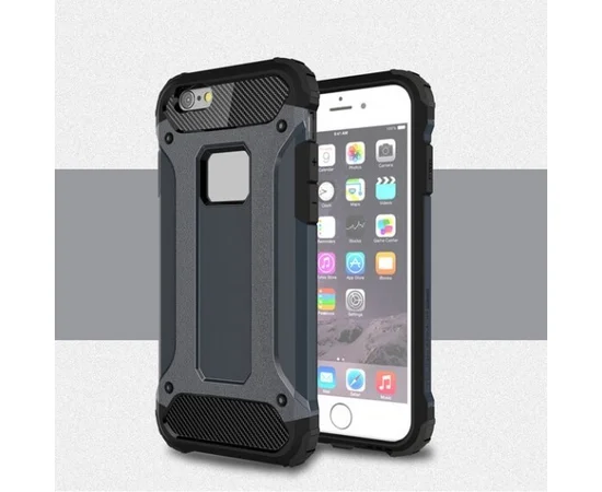 Бронированный противоударный TPU+PC чехол Immortal для Apple iPhone 6/6s plus (5.5") Серый / Metal slate