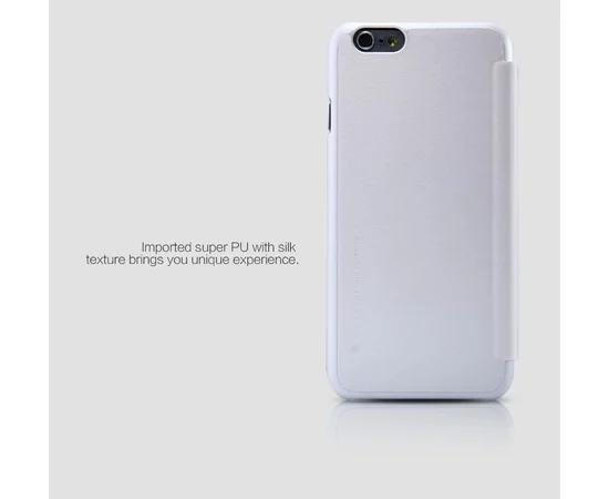 Кожаный чехол (книжка) Nillkin Rain Series для Apple iPhone 6/6s plus (5.5") (+ пленка) Белый