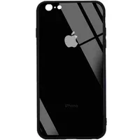 TPU+Glass чехол GLOSSY Logo Full camera (opp) для Apple iPhone 6/6s plus (5.5") Черный
