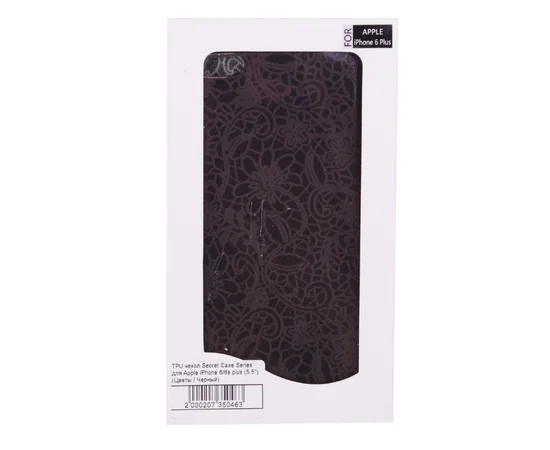 TPU чохол Secret Case Series для Apple iPhone 6 / 6s plus (5.5 ") Квіти / Чорний