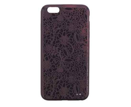 TPU чохол Secret Case Series для Apple iPhone 6 / 6s plus (5.5 ") Квіти / Чорний