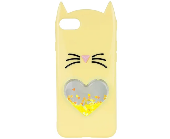 Силиконовый чехол Love Cat 3D для Apple iPhone 6/6s (4.7") Желтый