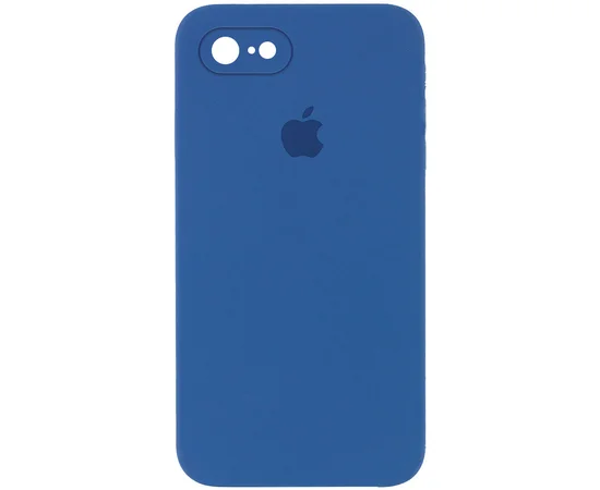 Чехол Silicone Case Square Full Camera Protective (AA) для Apple iPhone 6/6s (4.7") Синий / Navy blue