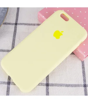 Чехол Silicone Case Full Protective (AA) для Apple iPhone 6/6s (4.7") Желтый / Mellow Yellow