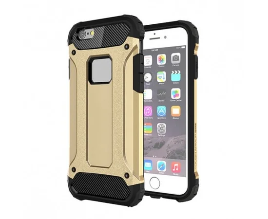 Бронированный противоударный TPU+PC чехол Immortal для Apple iPhone 6/6s (4.7") Золотой
