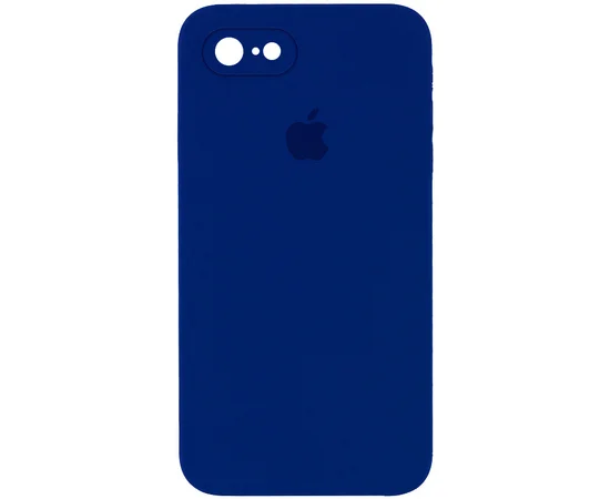 Чехол Silicone Case Square Full Camera Protective (AA) для Apple iPhone 6/6s (4.7") Синий / Deep navy