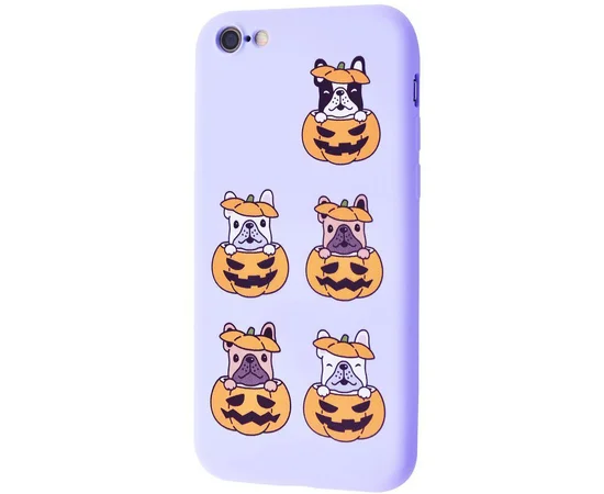 TPU чехол WAVE Fancy для Apple iPhone 6/6s (4.7") Dog in pumpkin / Light purple