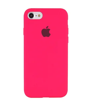 Чехол Silicone Case Full Protective (AA) для Apple iPhone 6/6s (4.7") Розовый / Barbie pink