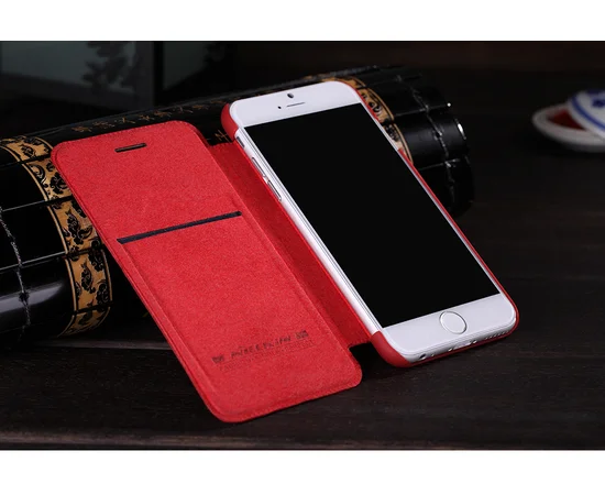 Кожаный чехол (книжка) Nillkin Qin Series для Apple iPhone 6/6s (4.7") Красный