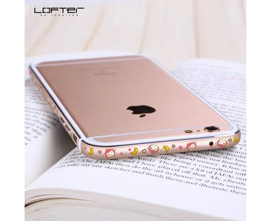 Металлический бампер Lofter Cutie Series для Apple iPhone 6/6s (4.7") Обезьяна