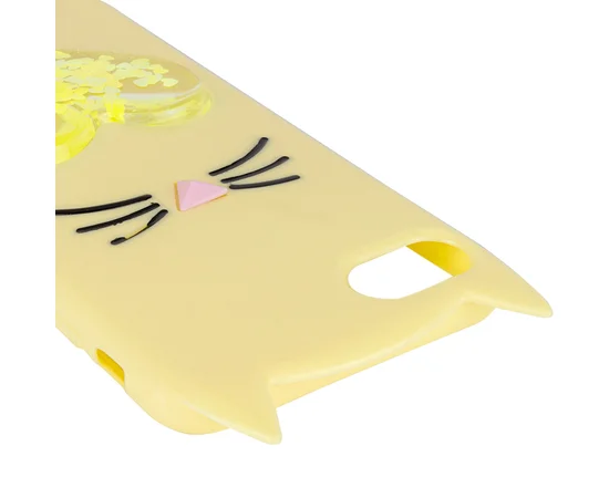 Силиконовый чехол Love Cat 3D для Apple iPhone 6/6s (4.7") Желтый