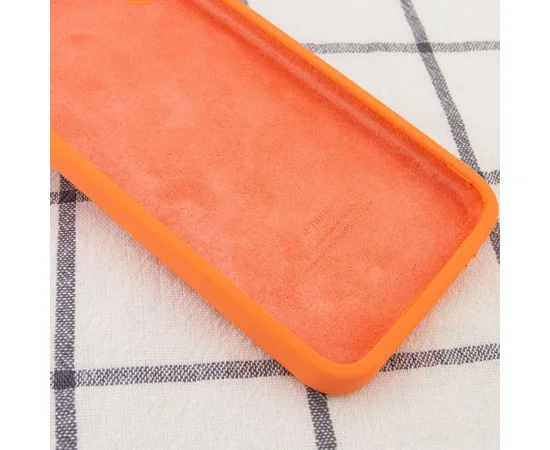 Чехол Silicone Case Square Full Camera Protective (AA) для Apple iPhone 6/6s (4.7") Оранжевый / Papaya