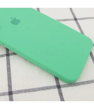 Чехол Silicone Case Square Full Camera Protective (AA) для Apple iPhone 6/6s (4.7") Зеленый / Spearmint