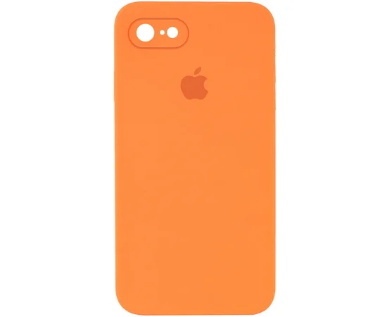 Чехол Silicone Case Square Full Camera Protective (AA) для Apple iPhone 6/6s (4.7") Оранжевый / Papaya