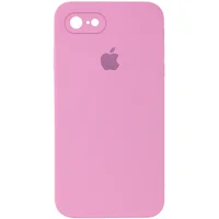 Чехол Silicone Case Square Full Camera Protective (AA) для Apple iPhone 6/6s (4.7") Розовый / Light pink