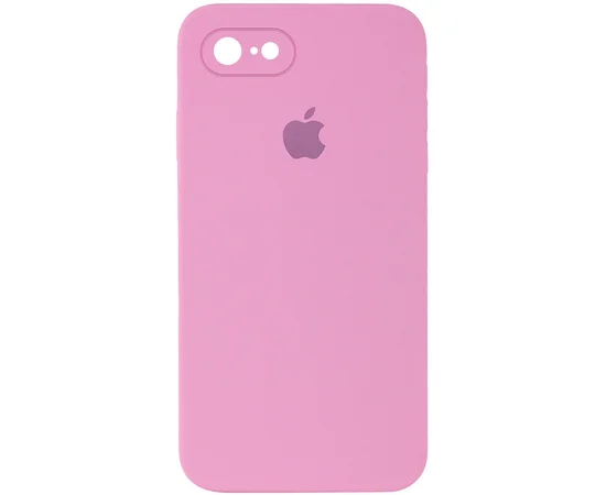 Чохол Silicone Case Square Full Camera Protective (AA) для Apple iPhone 6 / 6s (4.7 ") Рожевий / Light pink