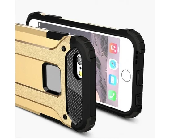 Бронированный противоударный TPU+PC чехол Immortal для Apple iPhone 6/6s (4.7") Золотой