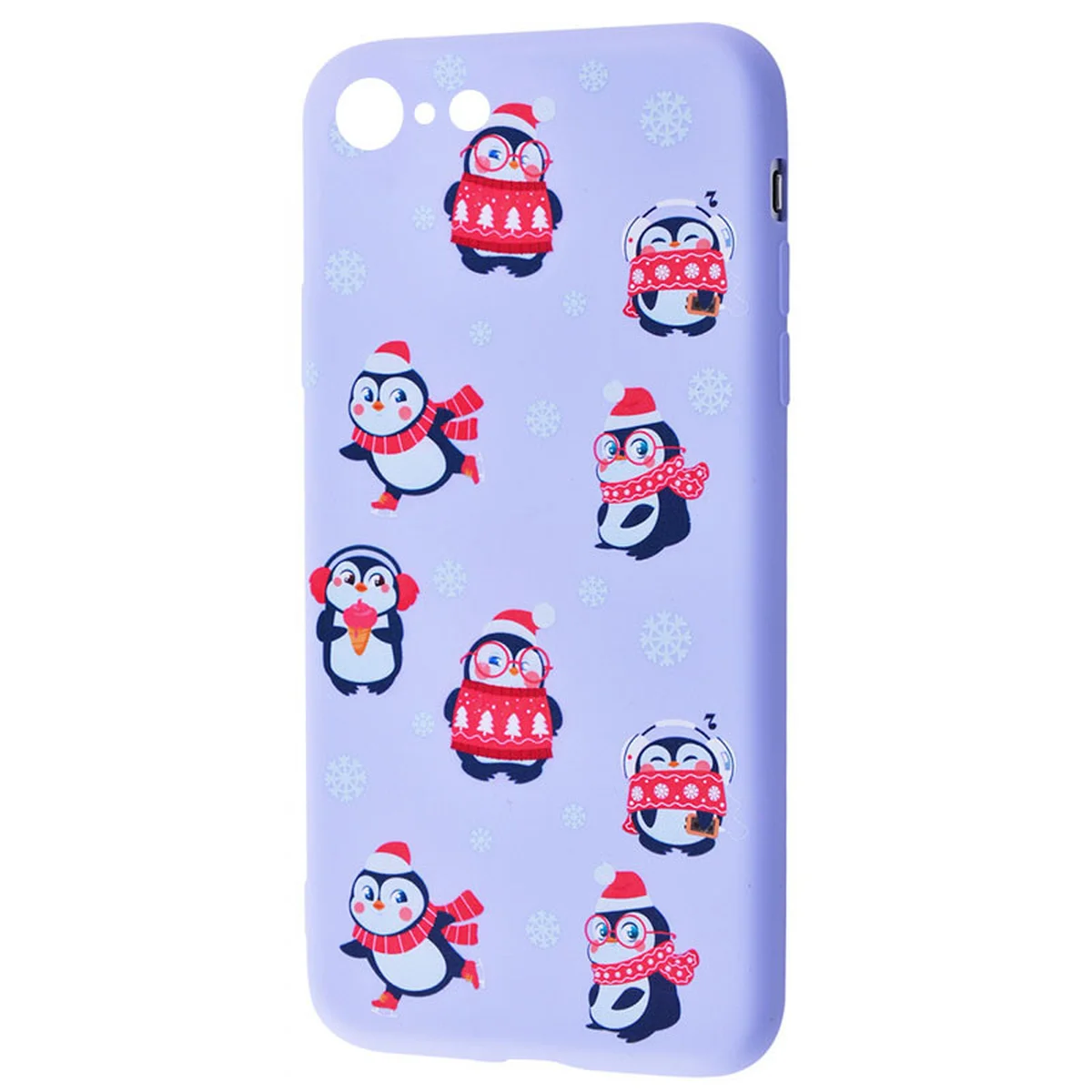 TPU чехол WAVE Fancy для Apple iPhone 6/6s (4.7") Penguins / Light purple