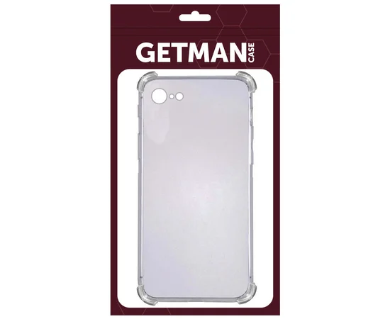 TPU чехол GETMAN Ease logo усиленные углы для Apple iPhone 6/6s (4.7") Серый (прозрачный)