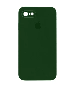 Чехол Silicone Case Square Full Camera Protective (AA) для Apple iPhone 6/6s (4.7") Зеленый / Army green