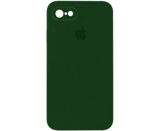 Чехол Silicone Case Square Full Camera Protective (AA) для Apple iPhone 6/6s (4.7") Зеленый / Army green