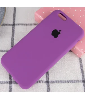 Чехол Silicone Case Full Protective (AA) для Apple iPhone 6/6s (4.7") Фиолетовый / Grape