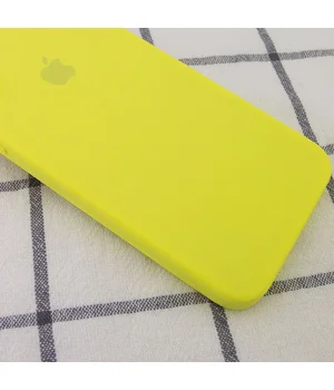 Чехол Silicone Case Square Full Camera Protective (AA) для Apple iPhone 6/6s (4.7") Желтый / Bright Yellow
