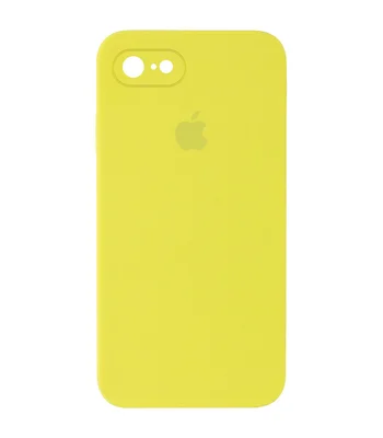Чехол Silicone Case Square Full Camera Protective (AA) для Apple iPhone 6/6s (4.7") Желтый / Bright Yellow